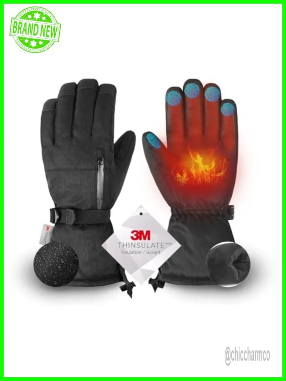 Waterproof 3M Thinsulate Touchscreen Ski Gloves Men Women Snowboard